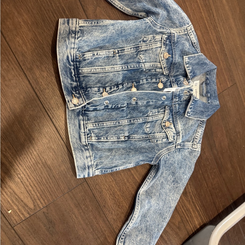 Disney Kids Light Blue Acid Wash Denim Jacket
